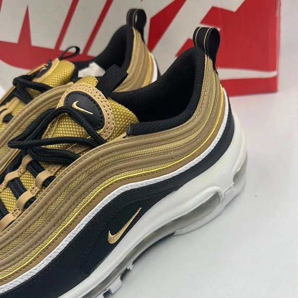 Nike Air Max 97 GS 'Metallic Gold Black' CZ9197-700 Boys Size 6Y